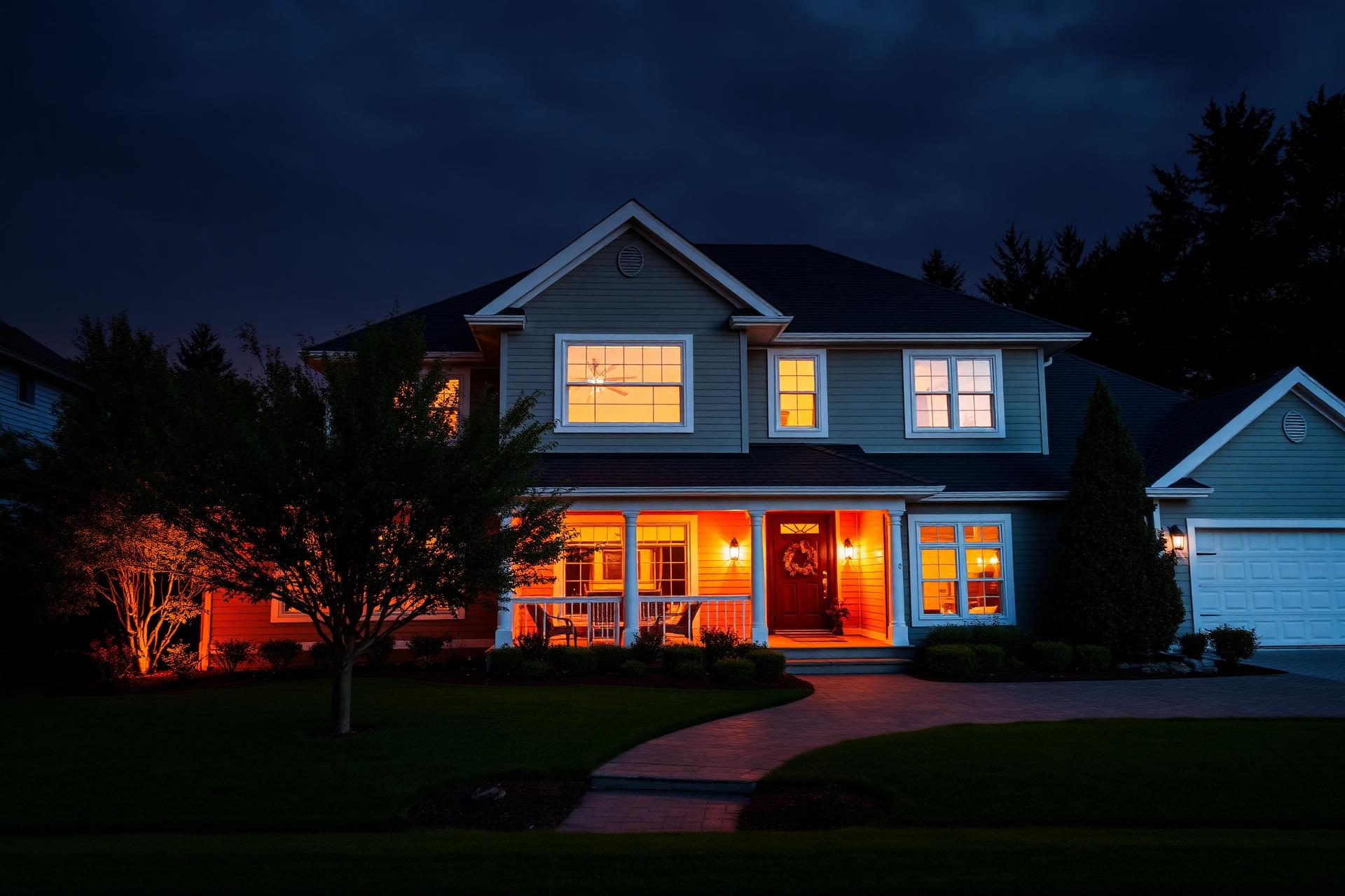 Welcoming home at dusk